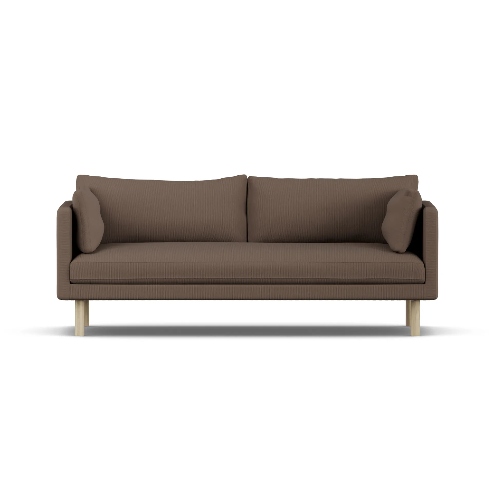 Sofá Linnevik, Jump Brown 1955-roble blanco aceitado, 3 plazas, sin faldón 1898