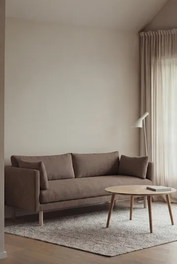 Sofá Linnevik - Jump Brown 1955-roble blanco aceitado, 3 plazas, sin faldón - 1898