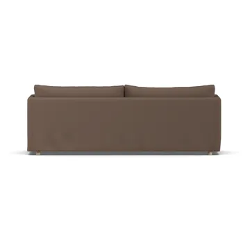 Sofá Linnevik - Jump brown 1955-roble blanco aceitado, 4 plazas, con faldón - 1898