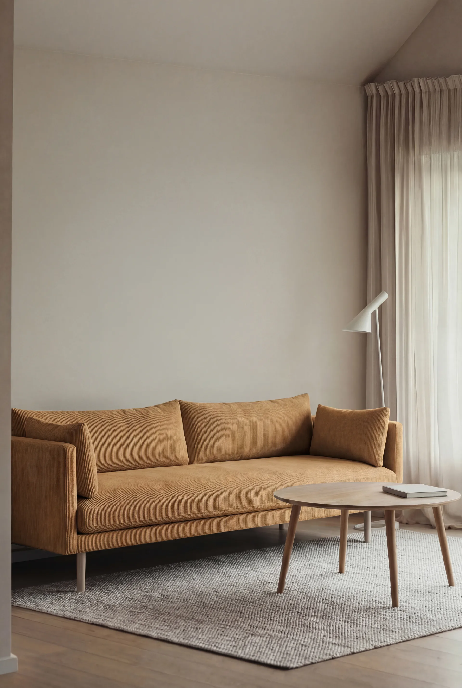 Sofá Linnevik, Jump Honey 1959-roble blanco aceitado, 4 plazas, sin faldón 1898