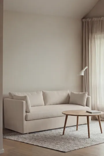 Sofá Linnevik - Jump off white 1954-roble blanco aceitado, 2 plazas, con faldón - 1898