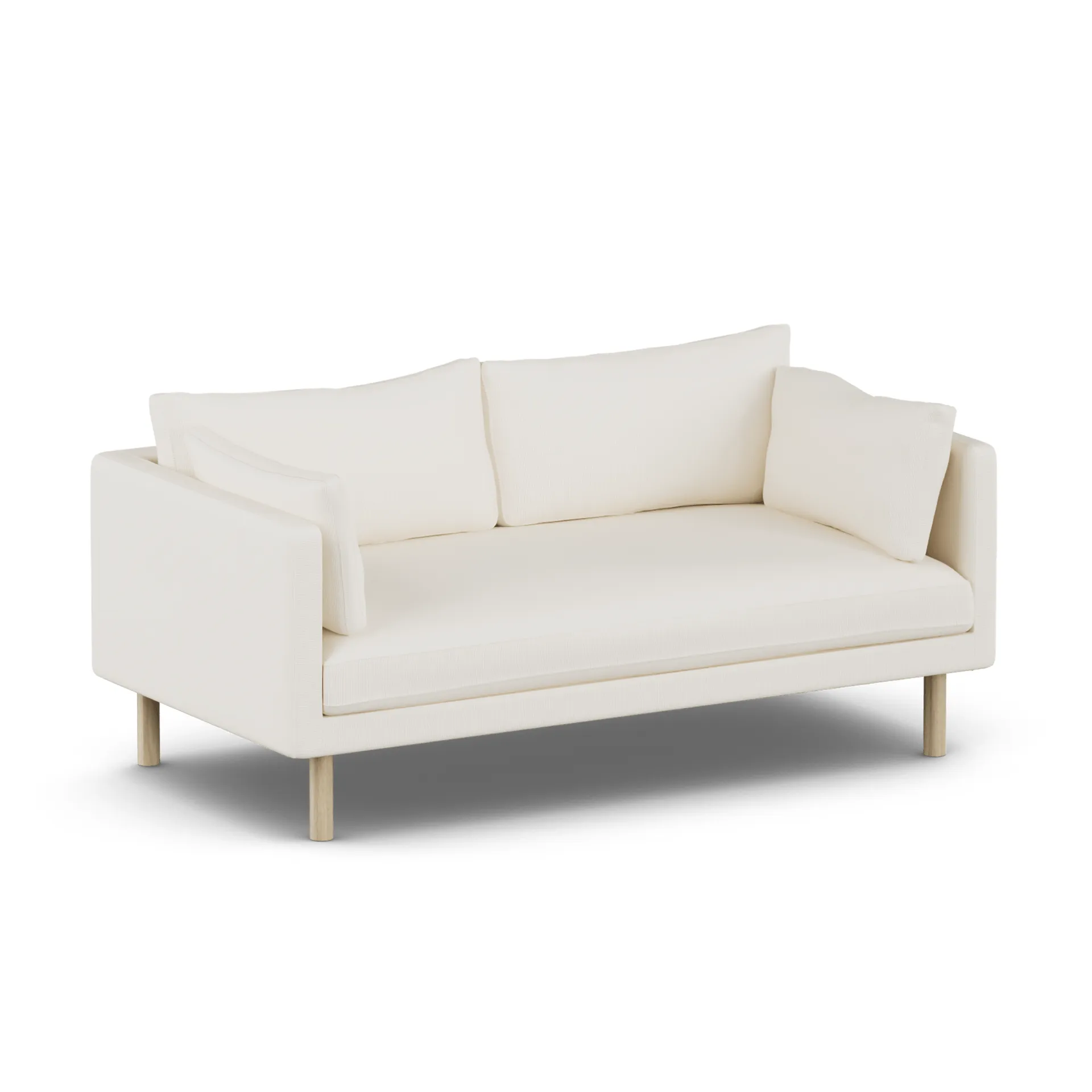 Sofá Linnevik, Jump Off White 1954-roble blanco aceitado, 2 plazas, sin faldón 1898
