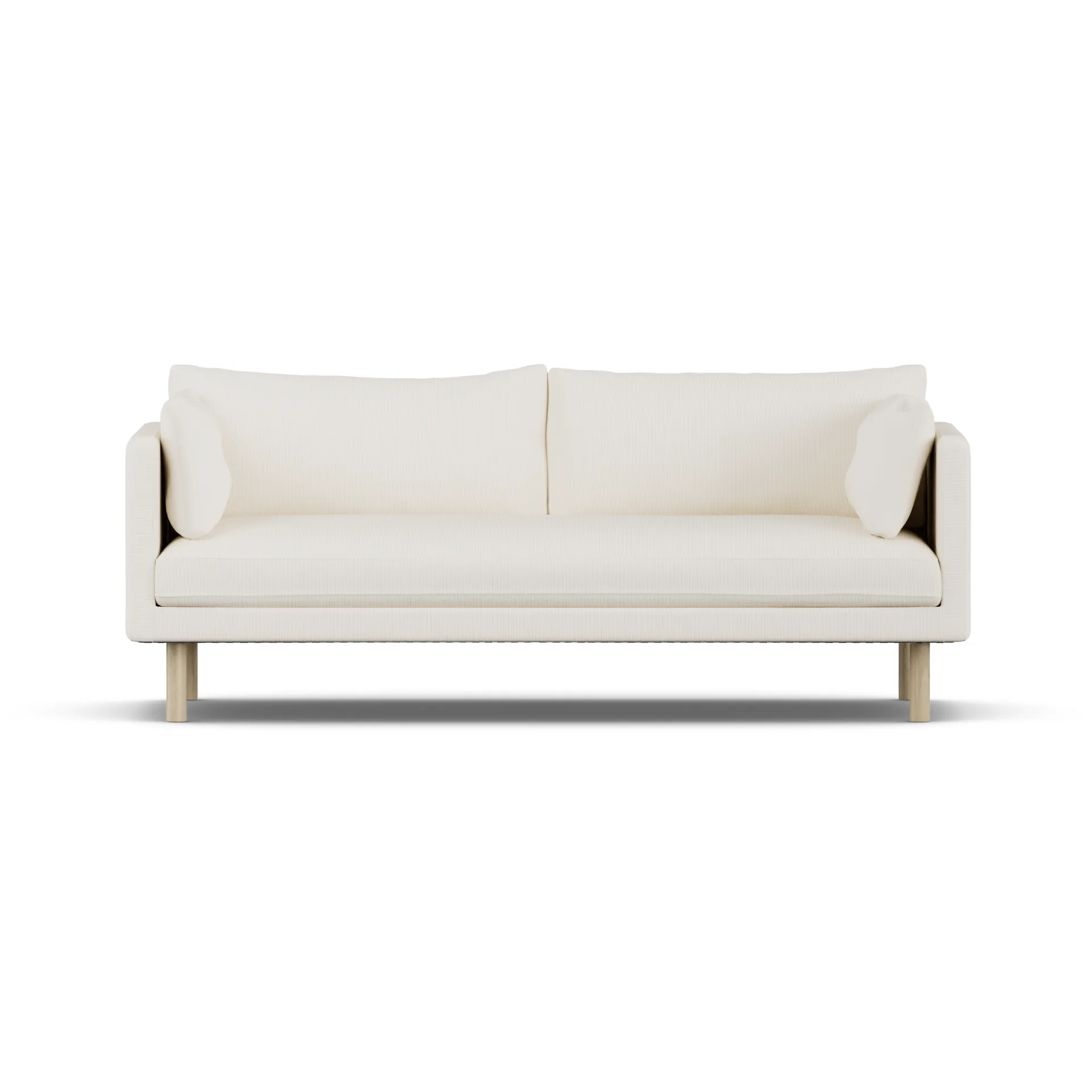 Sofá Linnevik, Jump Off White 1954-roble blanco aceitado, 3 plazas, sin faldón 1898