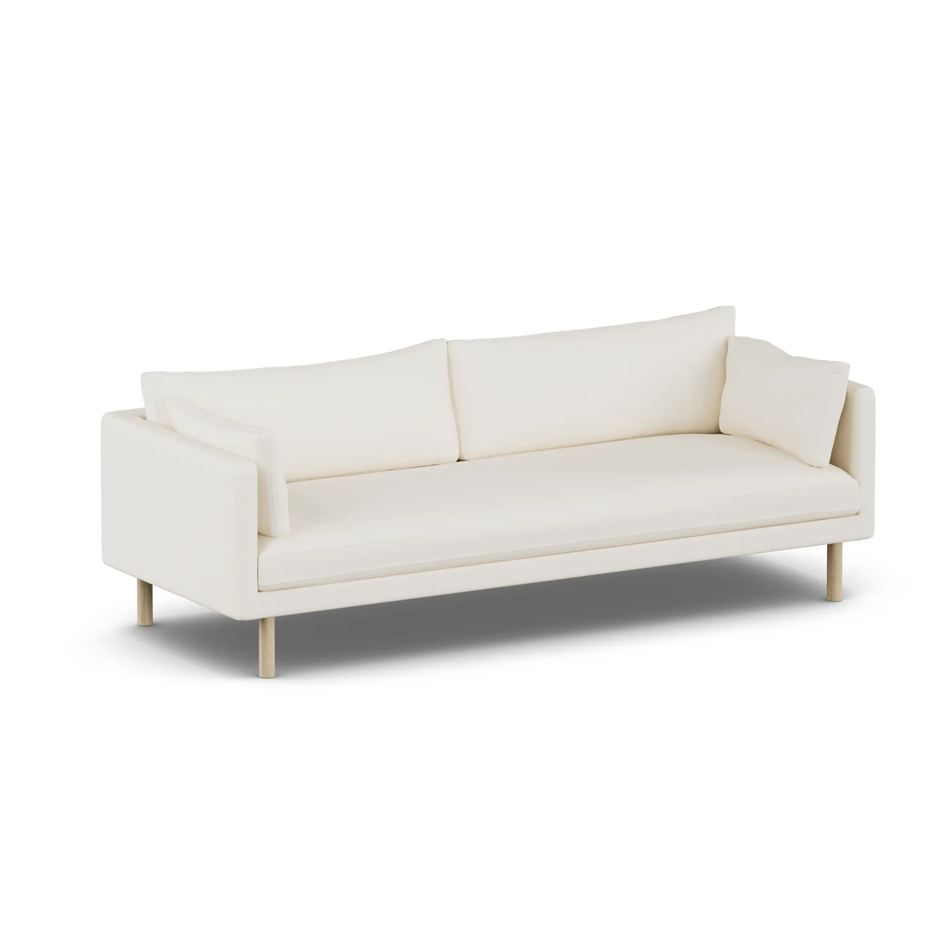 Sofá Linnevik, Jump Off White 1954-roble blanco aceitado, 4 plazas, sin faldón 1898
