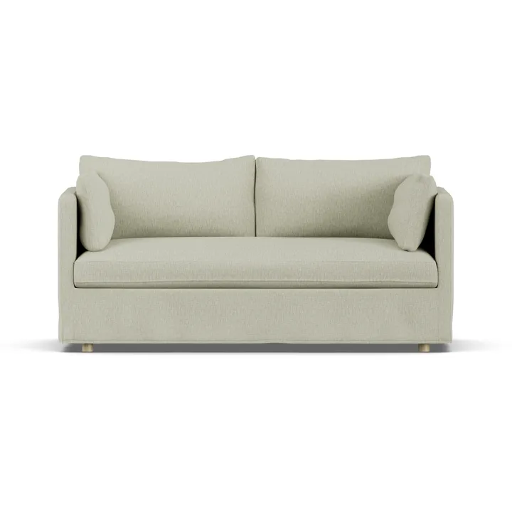Sofá Linnevik - Luiza Beige 3981-roble blanco aceitado, 2 plazas, con faldón - 1898