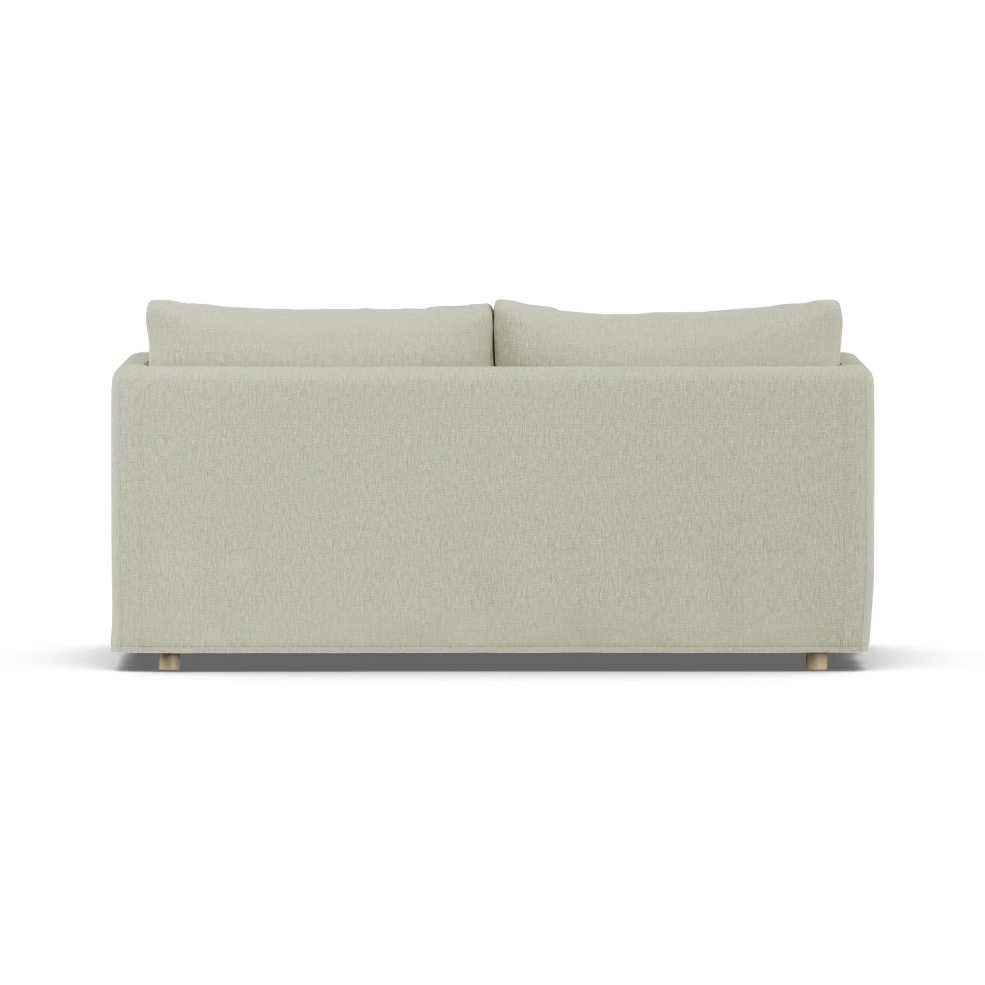 Sofá Linnevik, Luiza Beige 3981-roble blanco aceitado, 2 plazas, con faldón 1898
