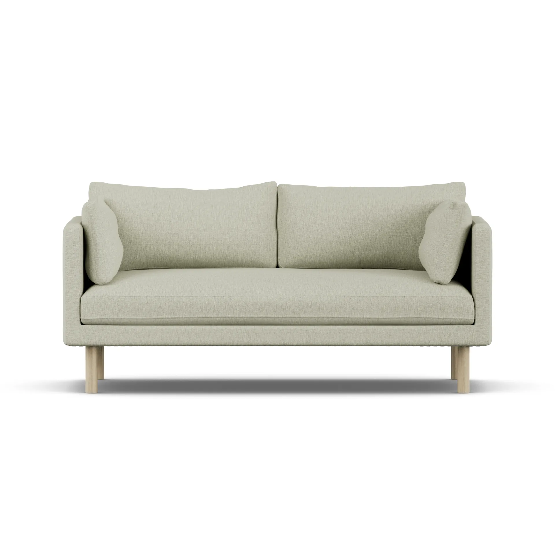 Sofá Linnevik, Luiza Beige 3981-roble blanco aceitado, 2 plazas, sin faldón 1898