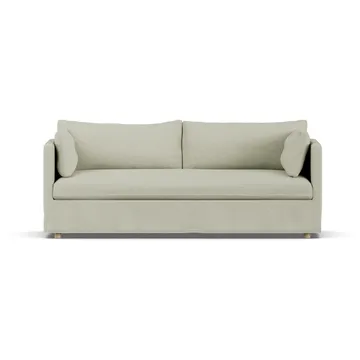 Sofá Linnevik - Luiza Beige 3981-roble blanco aceitado, 3 plazas, con faldón - 1898