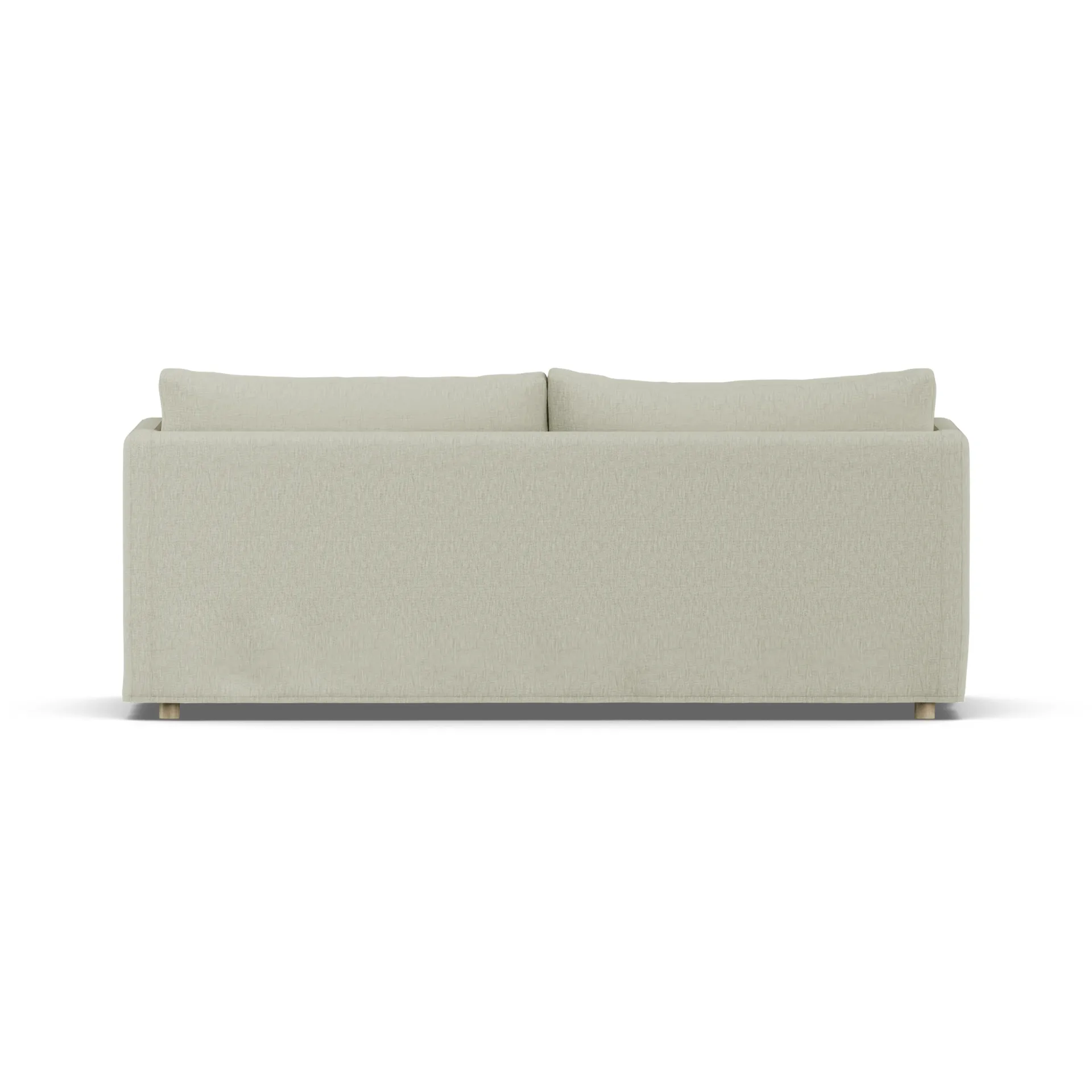 Sofá Linnevik, Luiza Beige 3981-roble blanco aceitado, 3 plazas, con faldón 1898