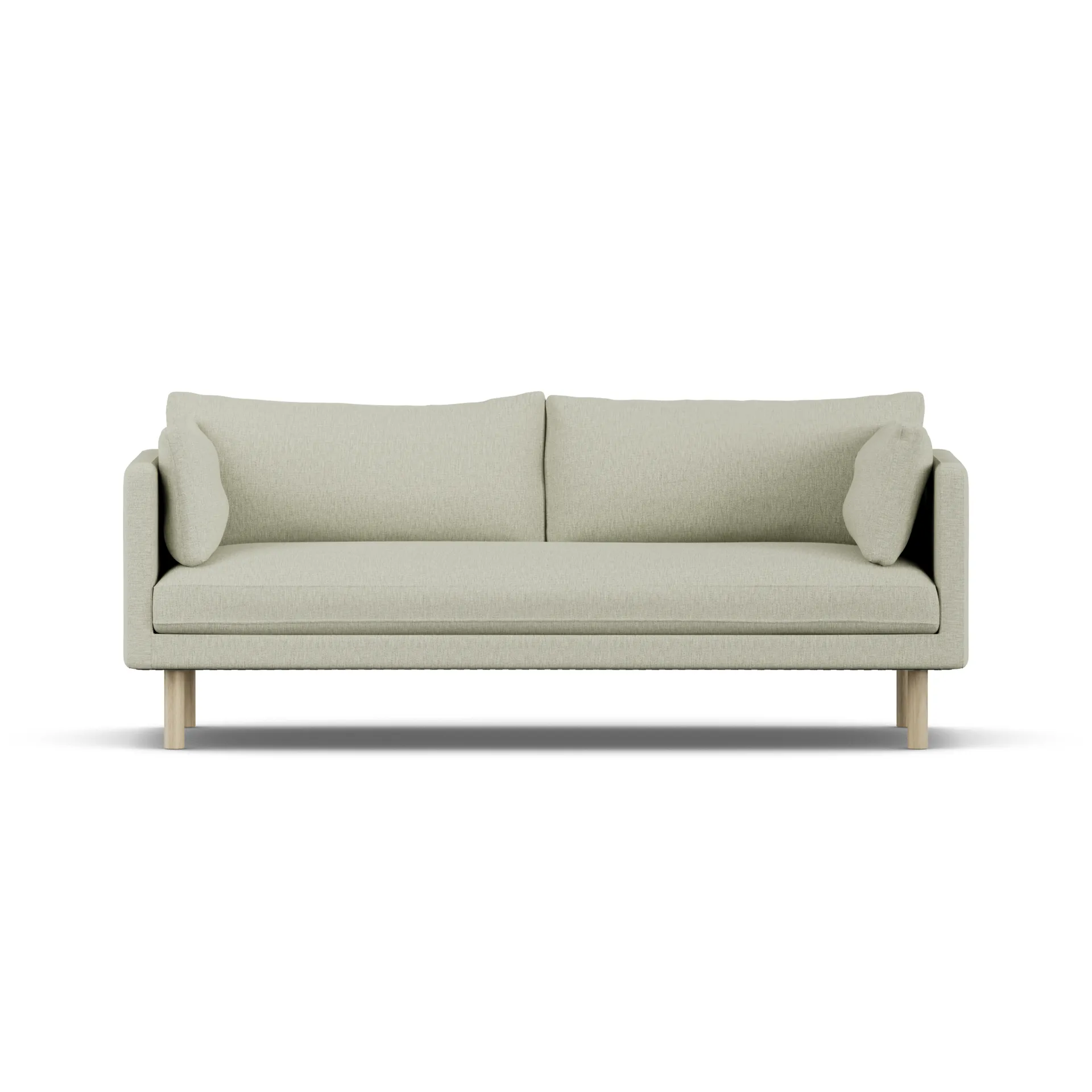 Sofá Linnevik, Luiza Beige 3981-roble blanco aceitado, 3 plazas, sin faldón 1898