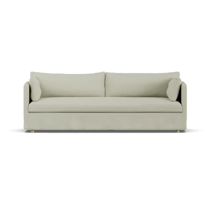 Sofá Linnevik - Luiza beige 3981-roble blanco aceitado, 4 plazas, con faldón - 1898