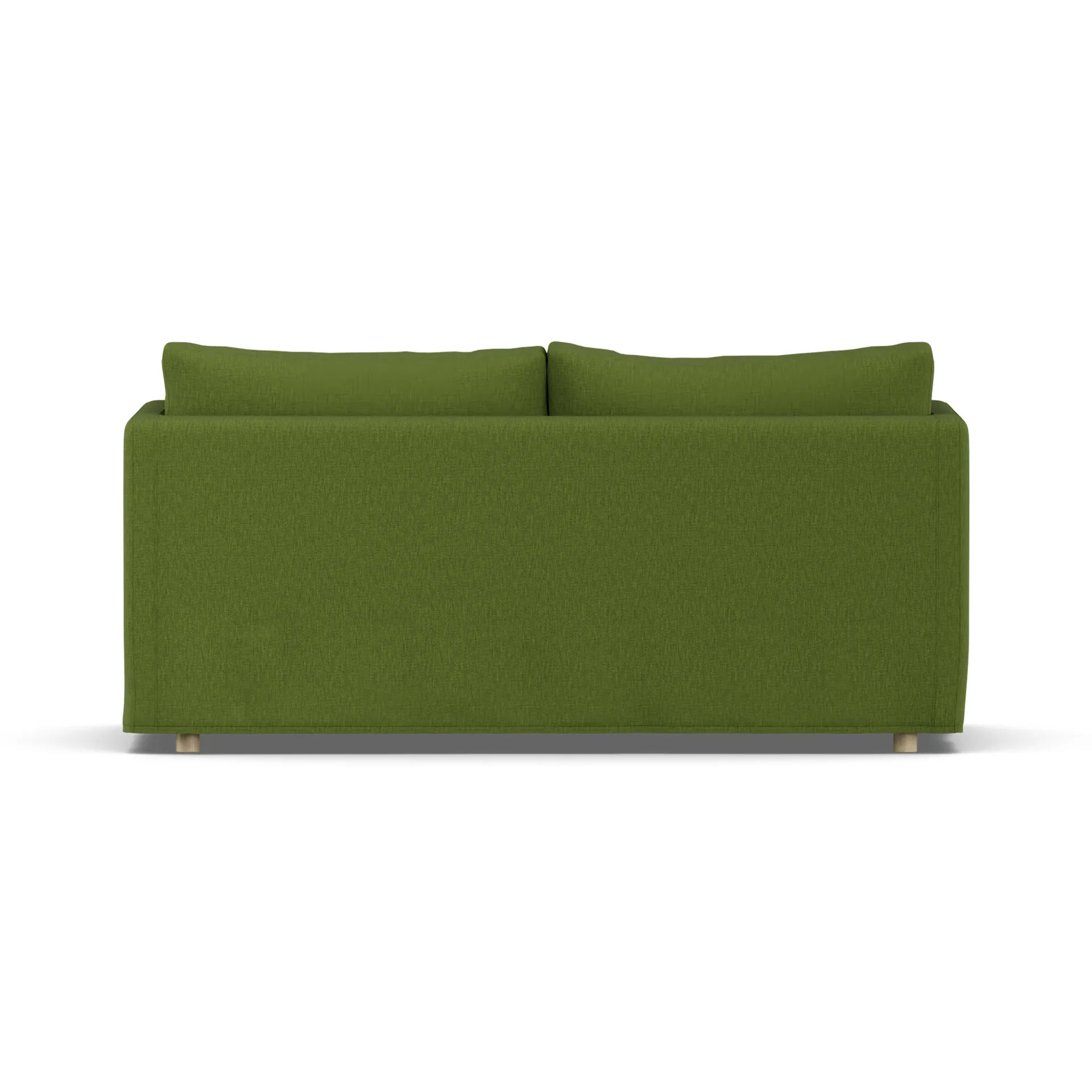 Sofá Linnevik, Luiza Green 3975-roble blanco aceitado, 2 plazas, con faldón 1898