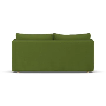 Sofá Linnevik - Luiza Green 3975-roble blanco aceitado, 2 plazas, con faldón - 1898