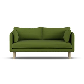 Sofá Linnevik - Luiza Green 3975-roble blanco aceitado, 2 plazas, sin faldón - 1898