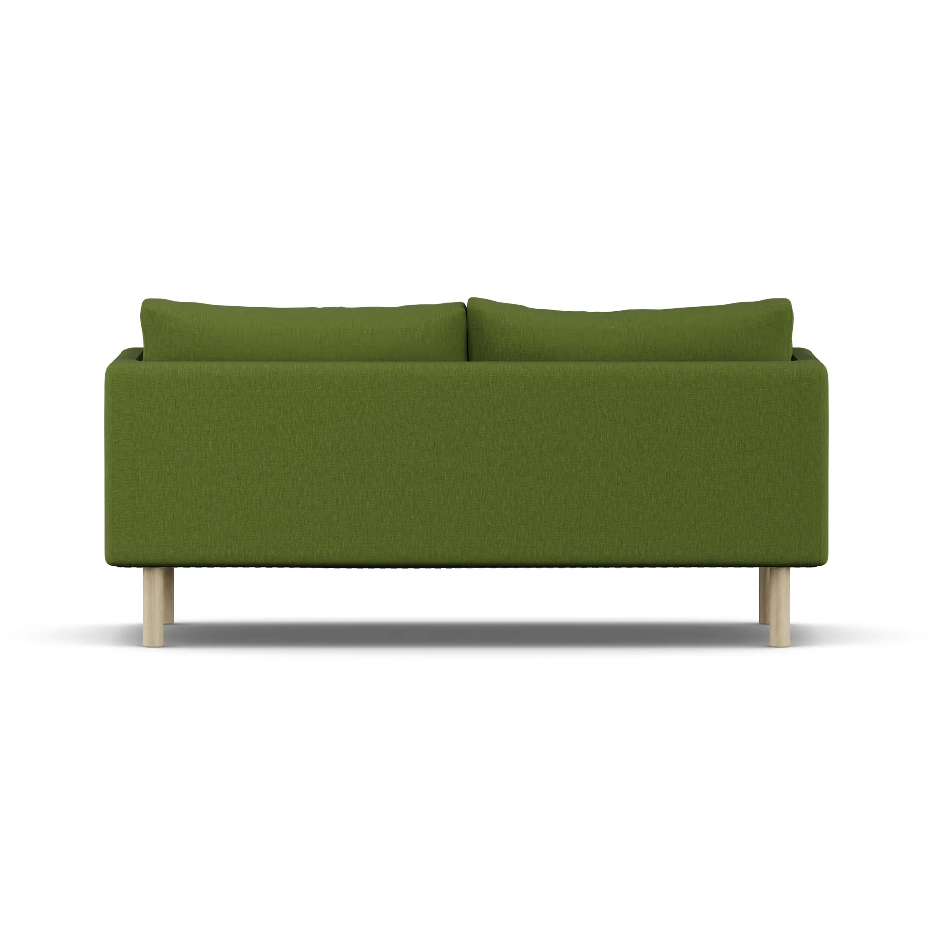 Sofá Linnevik, Luiza Green 3975-roble blanco aceitado, 2 plazas, sin faldón 1898