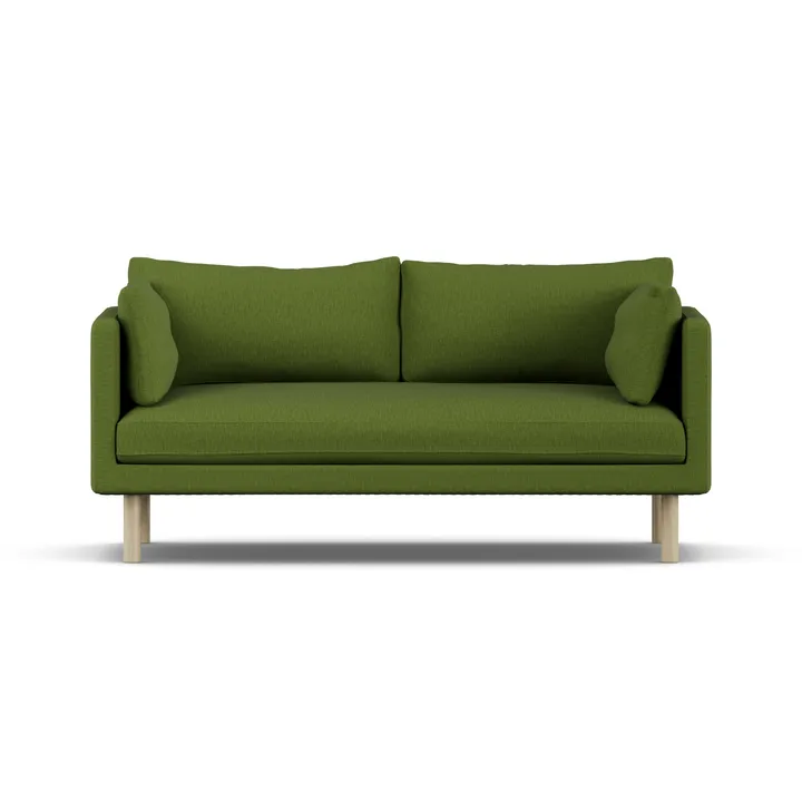 Sofá Linnevik - Luiza Green 3975-roble blanco aceitado, 2 plazas - 1898