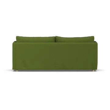 Sofá Linnevik - Luiza green 3975-roble blanco aceitado, 3 plazas, con faldón - 1898