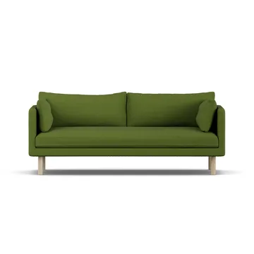 Sofá Linnevik - Luiza Green 3975-roble blanco aceitado, 3 plazas, sin faldón - 1898