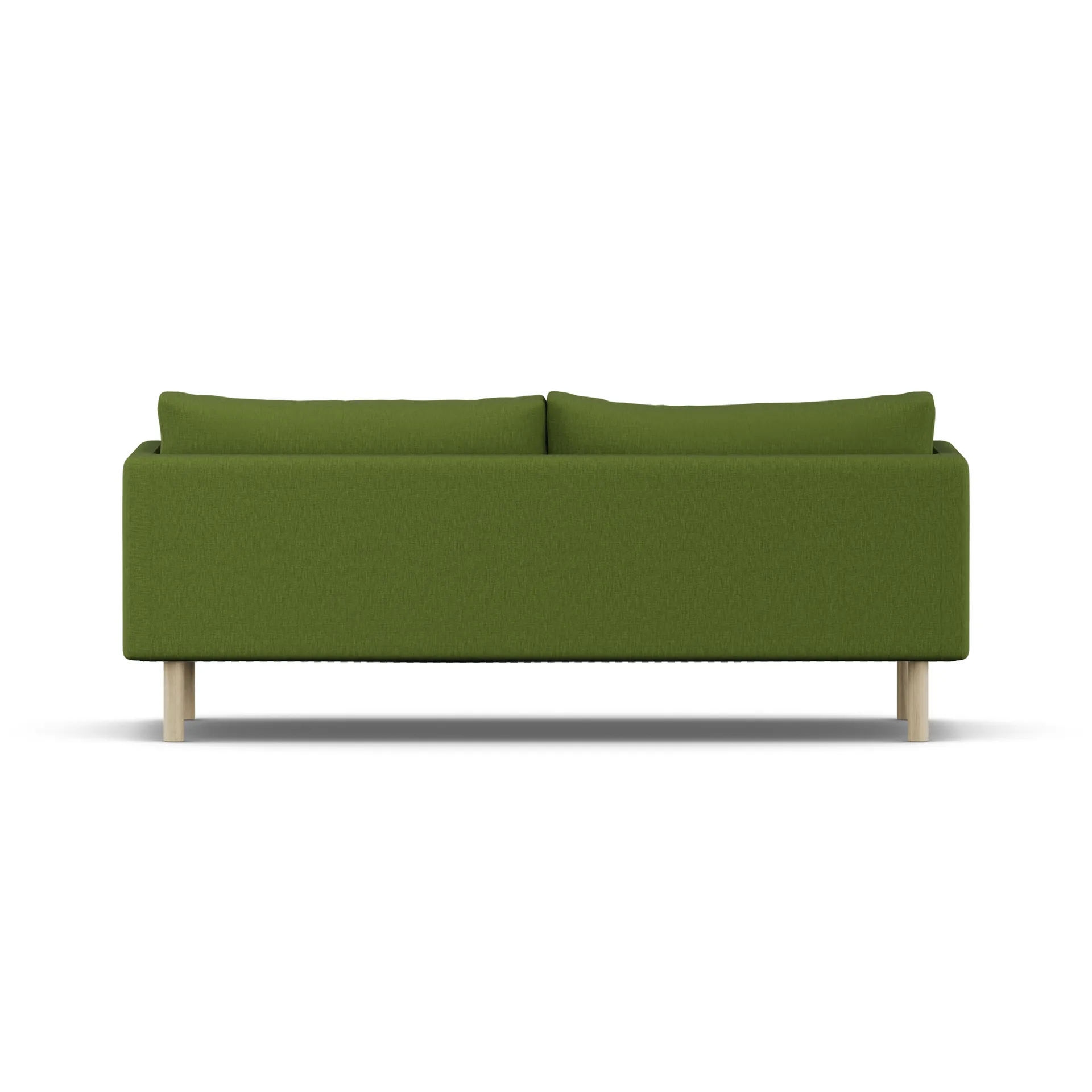 Sofá Linnevik, Luiza Green 3975-roble blanco aceitado, 3 plazas, sin faldón 1898