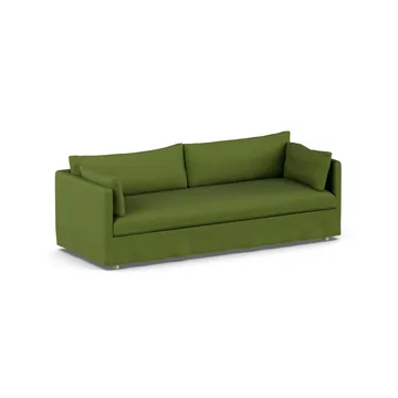 Sofá Linnevik - Luiza Green 3975-roble blanco aceitado, 4 plazas, con faldón - 1898
