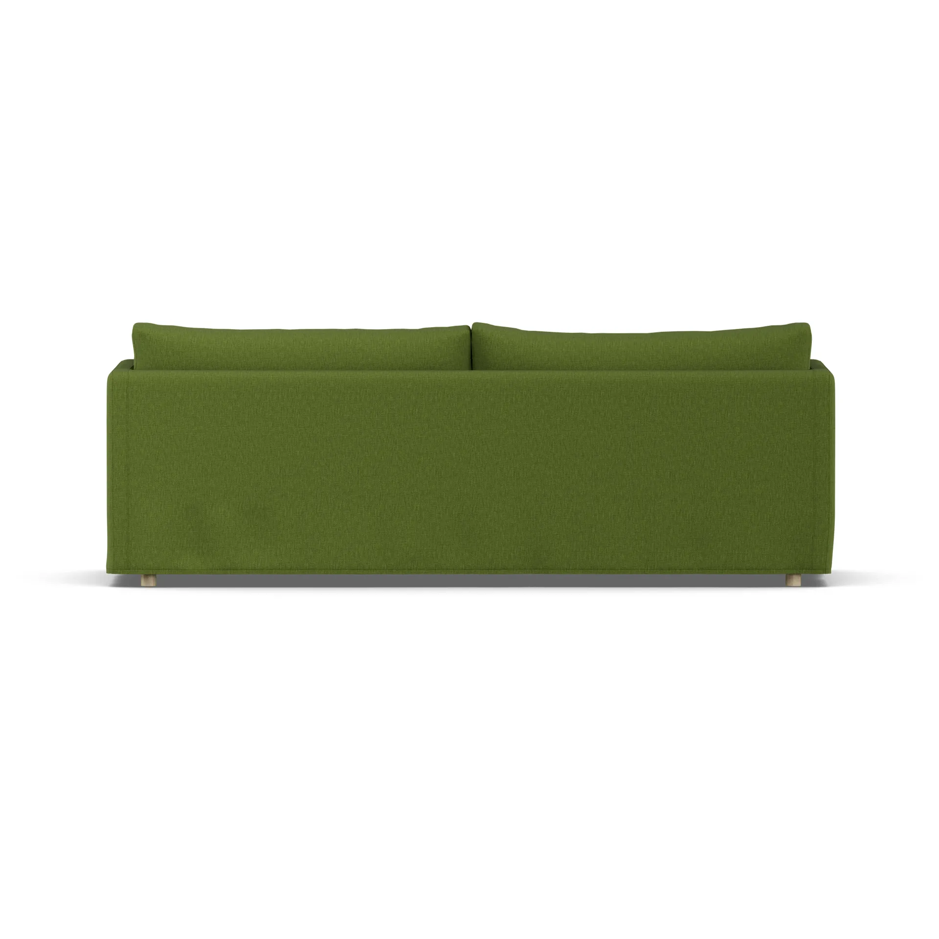Sofá Linnevik, Luiza Green 3975-roble blanco aceitado, 4 plazas, con faldón 1898