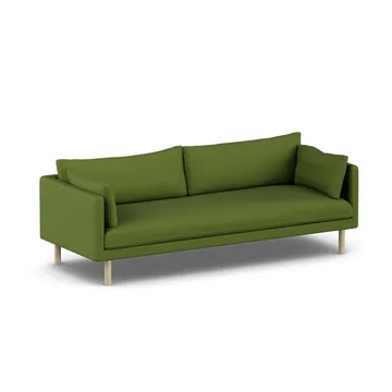 Sofá Linnevik - Luiza Green 3975-roble blanco aceitado, 4 plazas, sin faldón - 1898