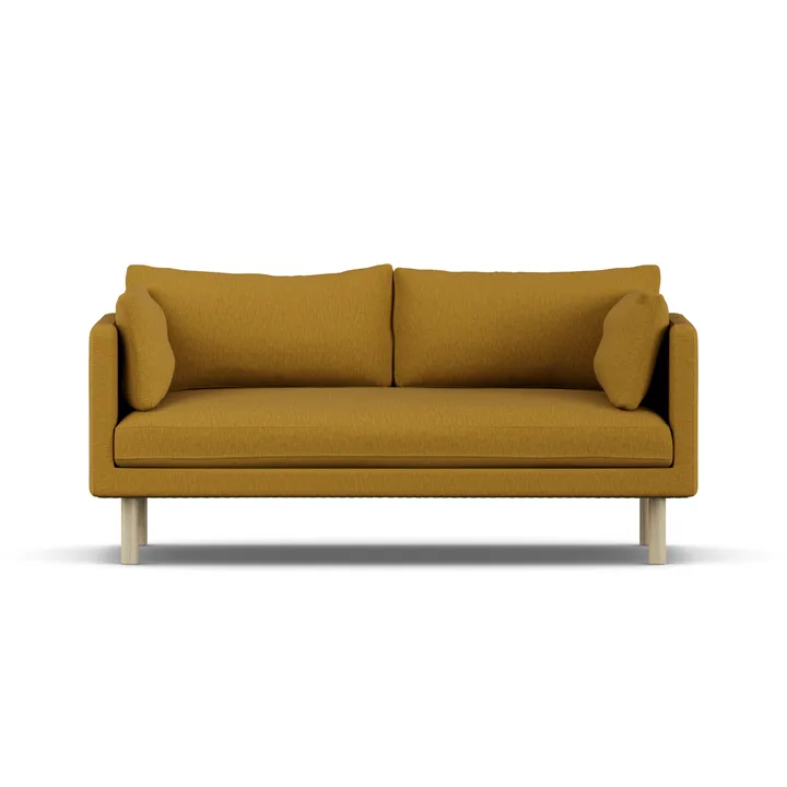 Sofá Linnevik - Luiza Mustard 3972-roble blanco aceitado, 2 plazas - 1898