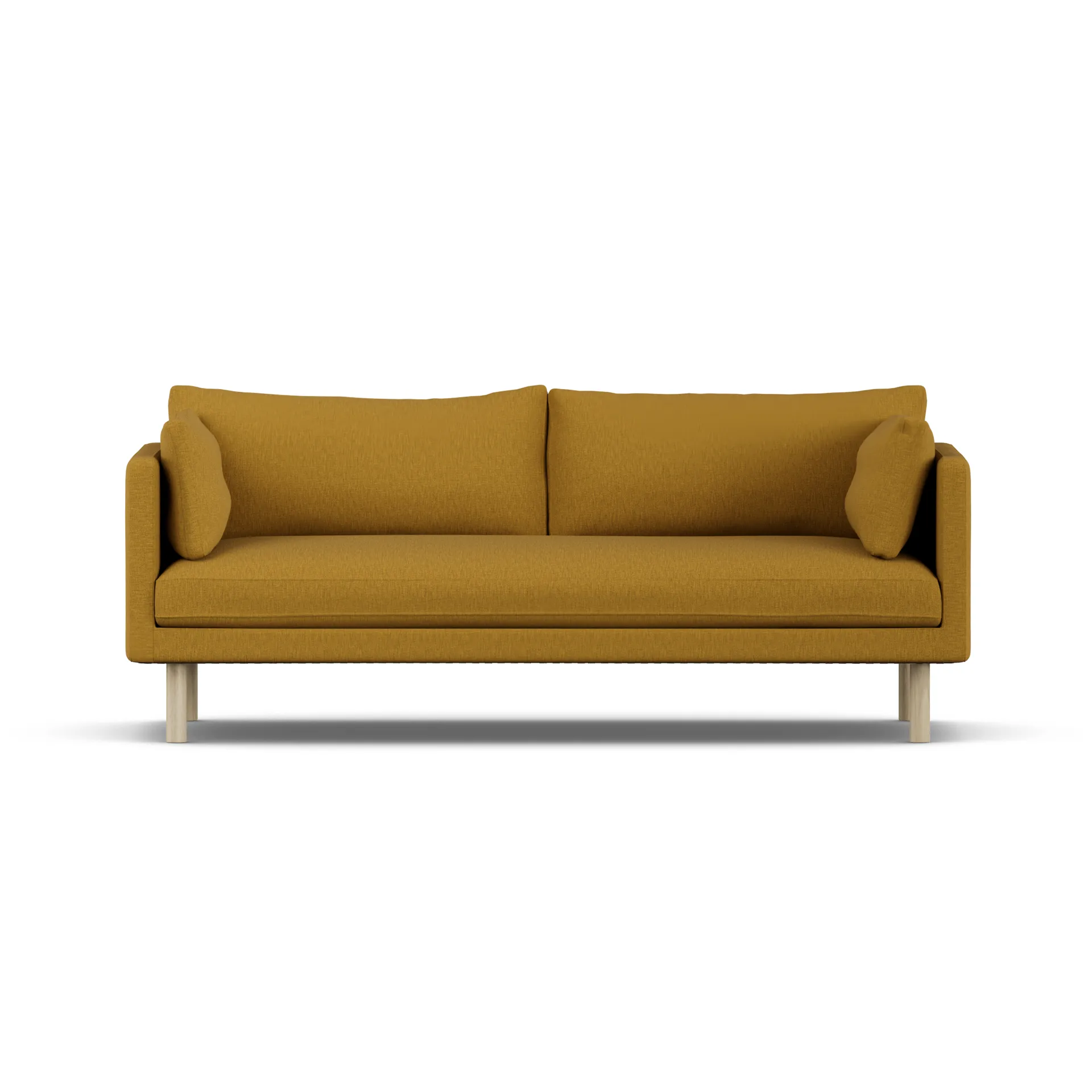 Sofá Linnevik, Luiza Mustard 3972-roble blanco aceitado, 3 plazas 1898