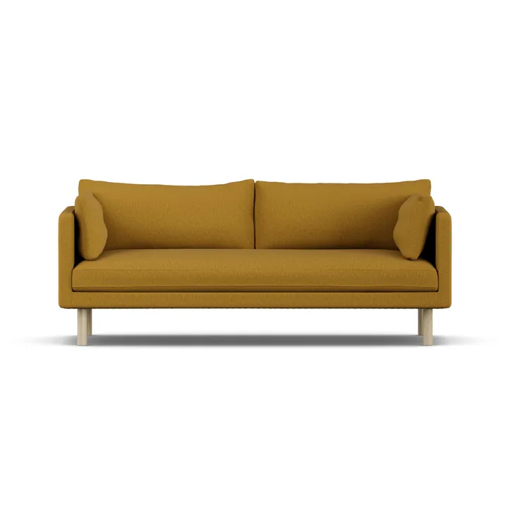 Sofá Linnevik - Luiza Mustard 3972-roble blanco aceitado, 3 plazas - 1898