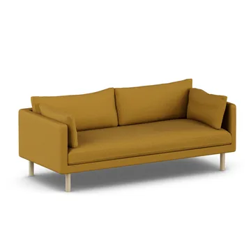 Sofá Linnevik - Luiza Mustard 3972-roble blanco aceitado, 3 plazas - 1898