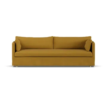 Sofá Linnevik - Luiza Mustard 3972-roble blanco aceitado, 4 plazas, con faldón - 1898