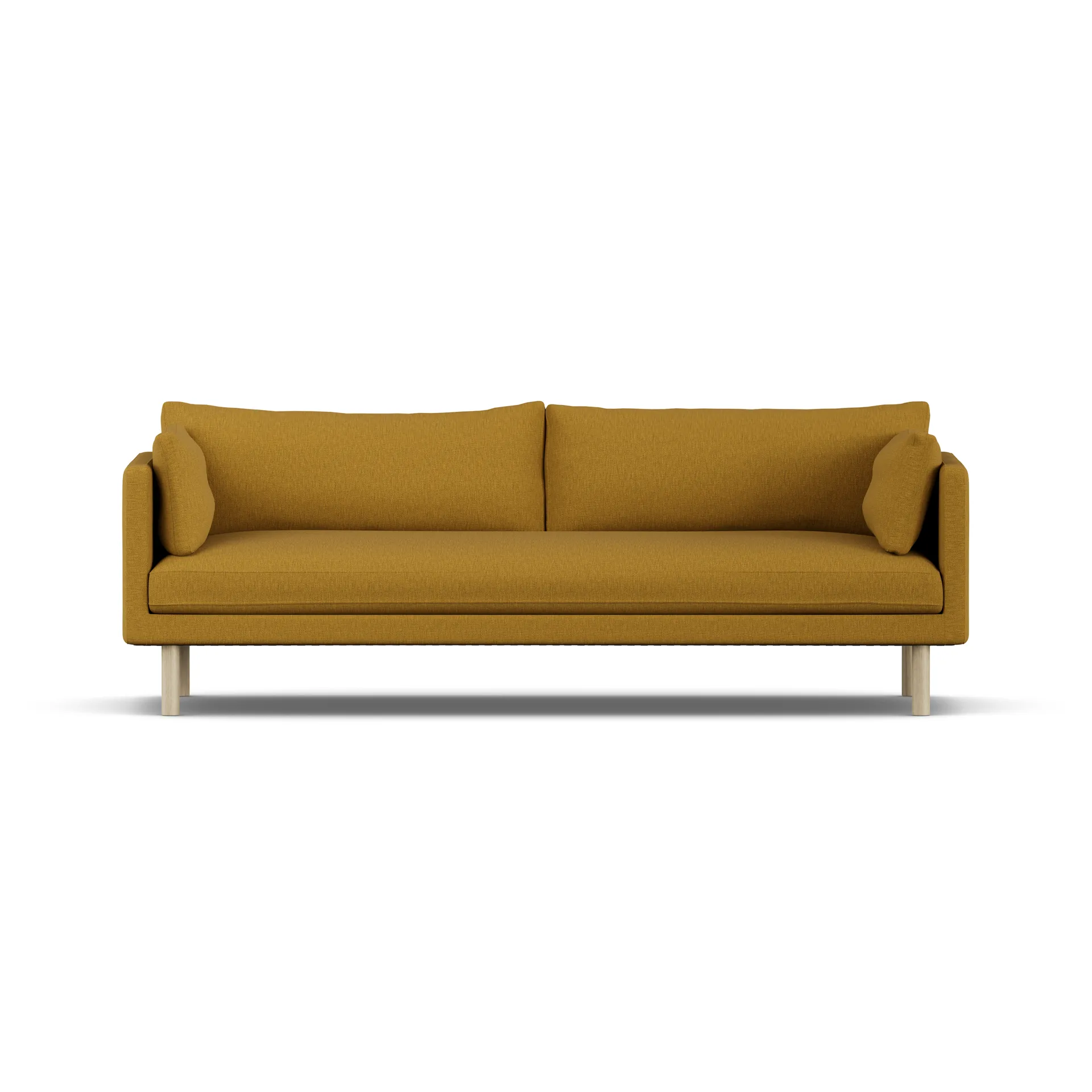 Sofá Linnevik, Luiza Mustard 3972-roble blanco aceitado, 4 plazas 1898