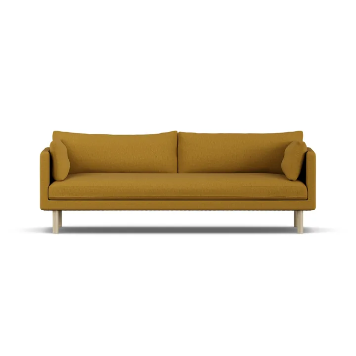 Sofá Linnevik - Luiza Mustard 3972-roble blanco aceitado, 4 plazas - 1898