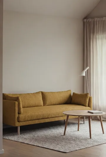 Sofá Linnevik - Luiza Mustard 3972-roble blanco aceitado, 4 plazas - 1898