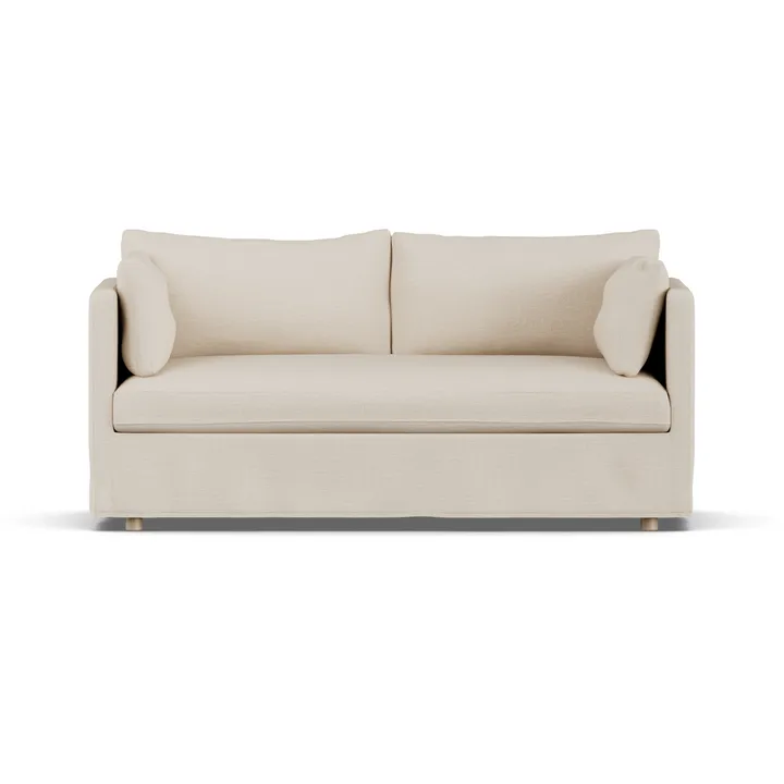 Sofá Linnevik - Same Beige 6670-roble blanco aceitado, 2 plazas, con faldón - 1898