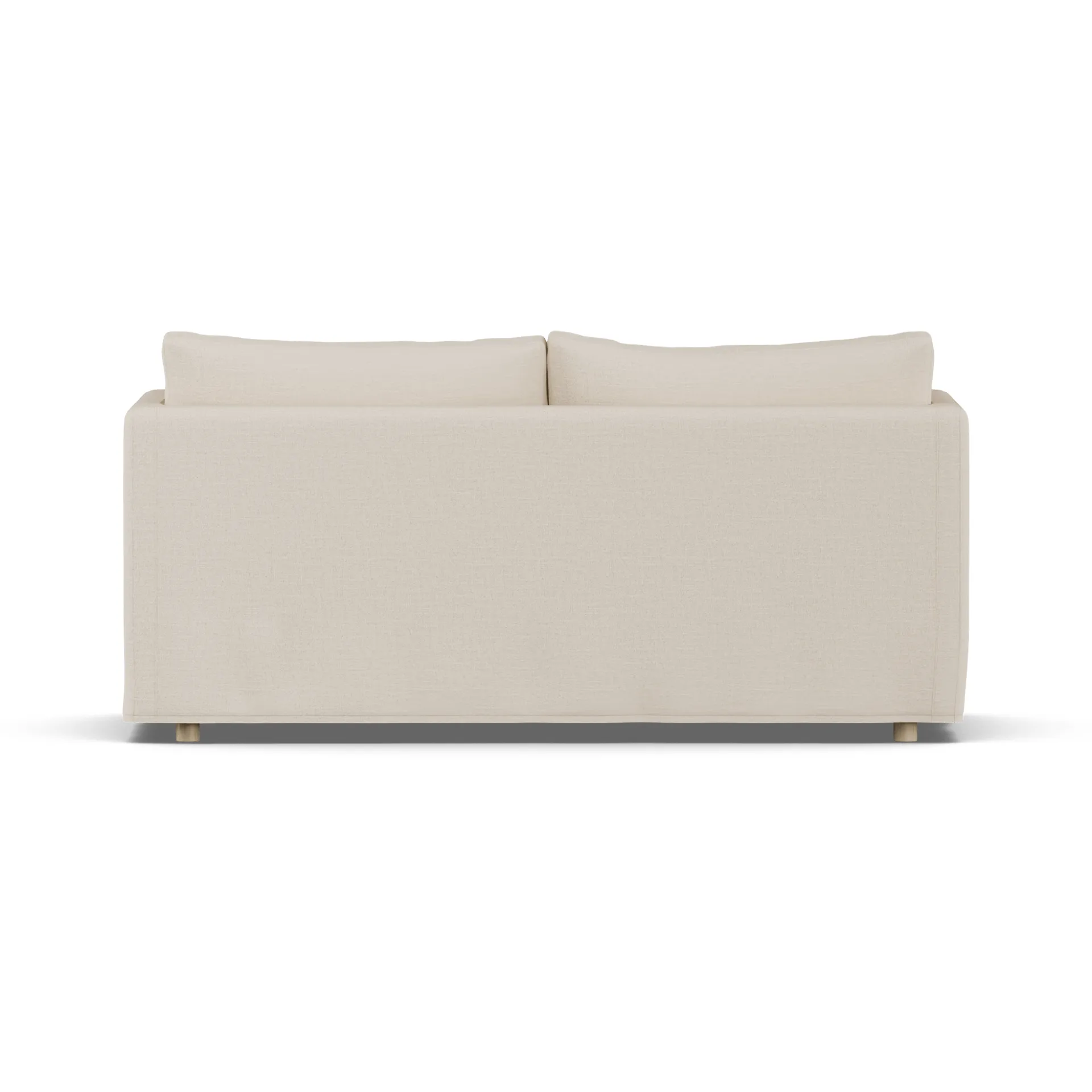 Sofá Linnevik, Same Beige 6670-roble blanco aceitado, 2 plazas, con faldón 1898