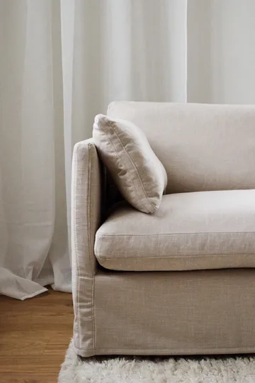 Sofá Linnevik - Same Beige 6670-roble blanco aceitado, 2 plazas, con faldón - 1898