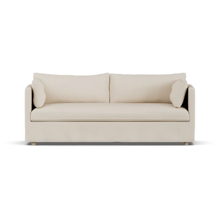 Sofá Linnevik - Same Beige 6670-roble blanco aceitado, 3 plazas, con faldón - 1898