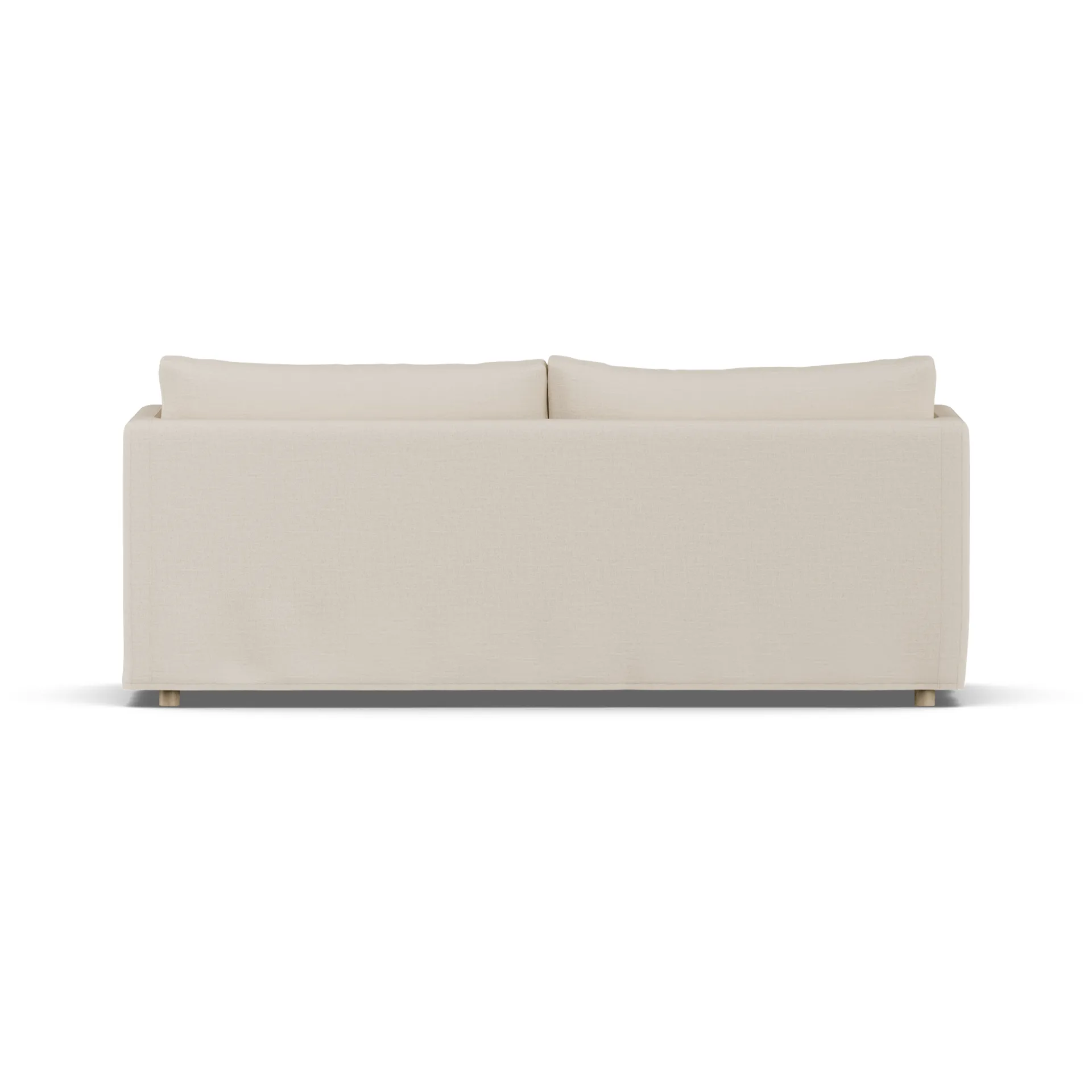 Sofá Linnevik, Same Beige 6670-roble blanco aceitado, 3 plazas, con faldón 1898
