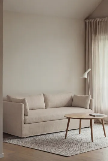 Sofá Linnevik - Same Beige 6670-roble blanco aceitado, 3 plazas, con faldón - 1898