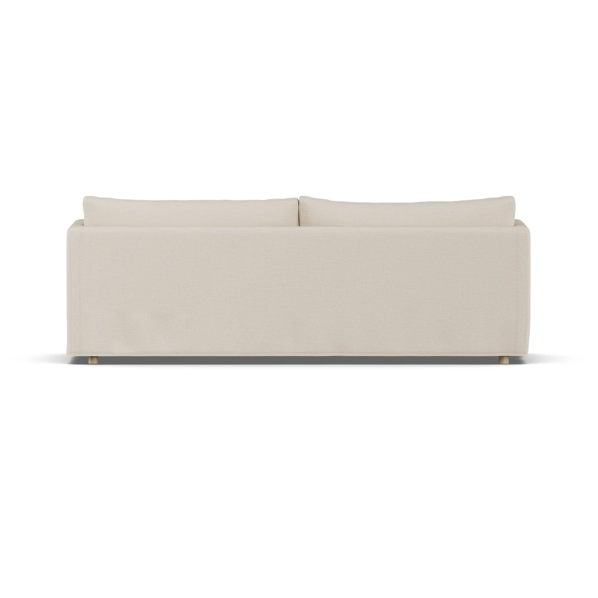 Sofá Linnevik, Same Beige 6670-roble blanco aceitado, 4 plazas, con faldón 1898