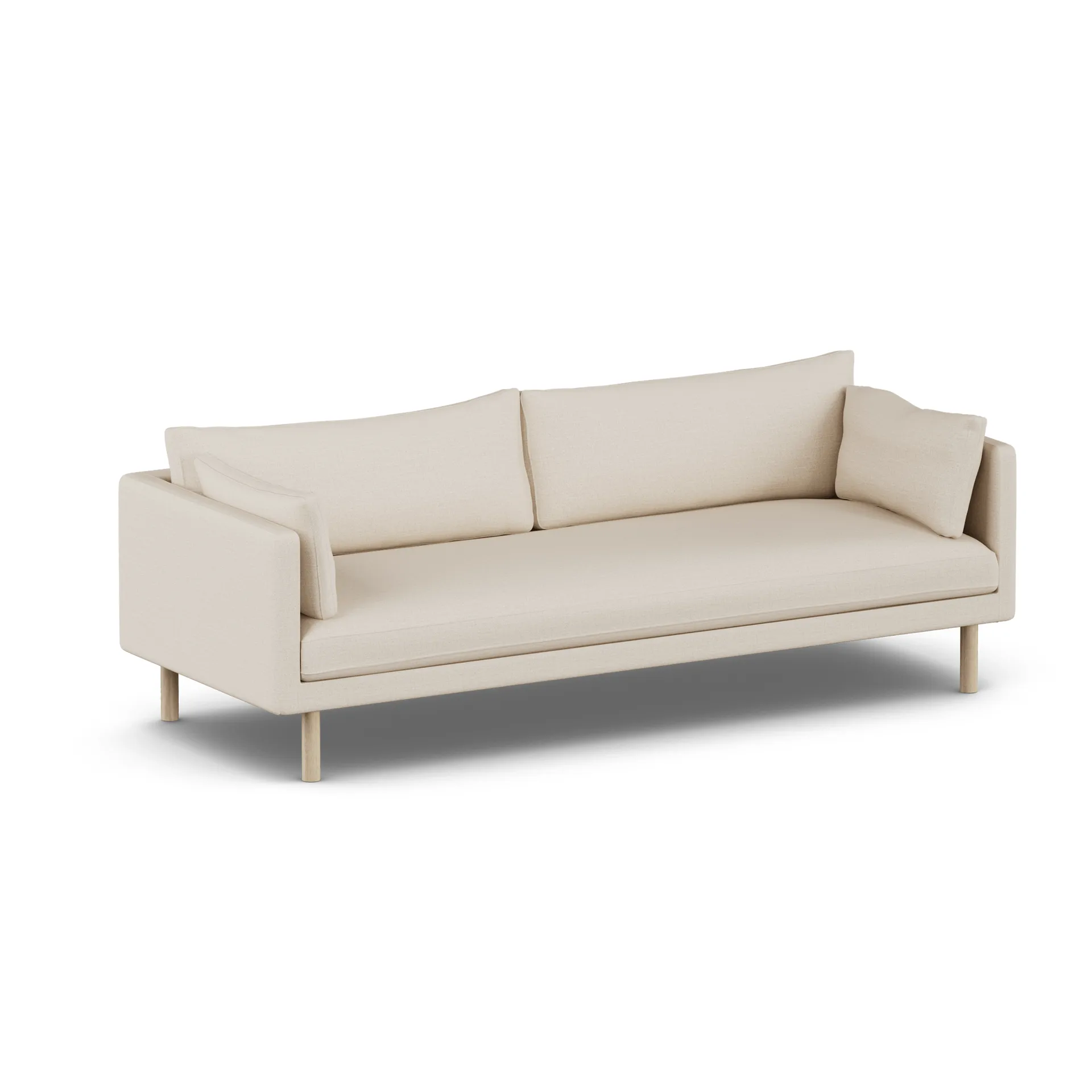 Sofá Linnevik, Same Beige 6670-roble blanco aceitado, 4 plazas, sin faldón 1898