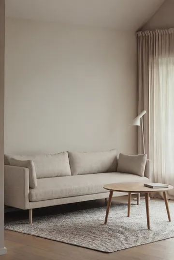 Sofá Linnevik - Same Beige 6670-roble blanco aceitado, 4 plazas, sin faldón - 1898