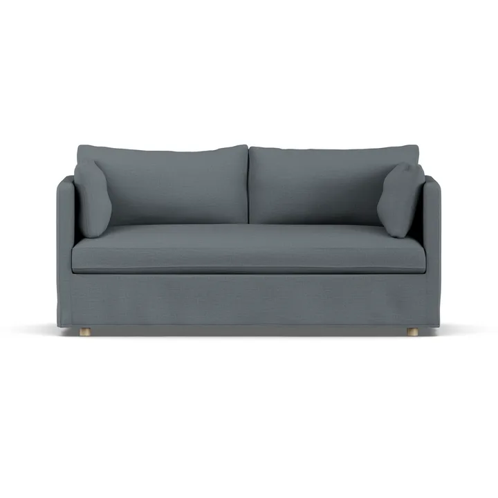 Sofá Linnevik - Same Blue 6678-roble blanco aceitado, 2 plazas, con faldón - 1898