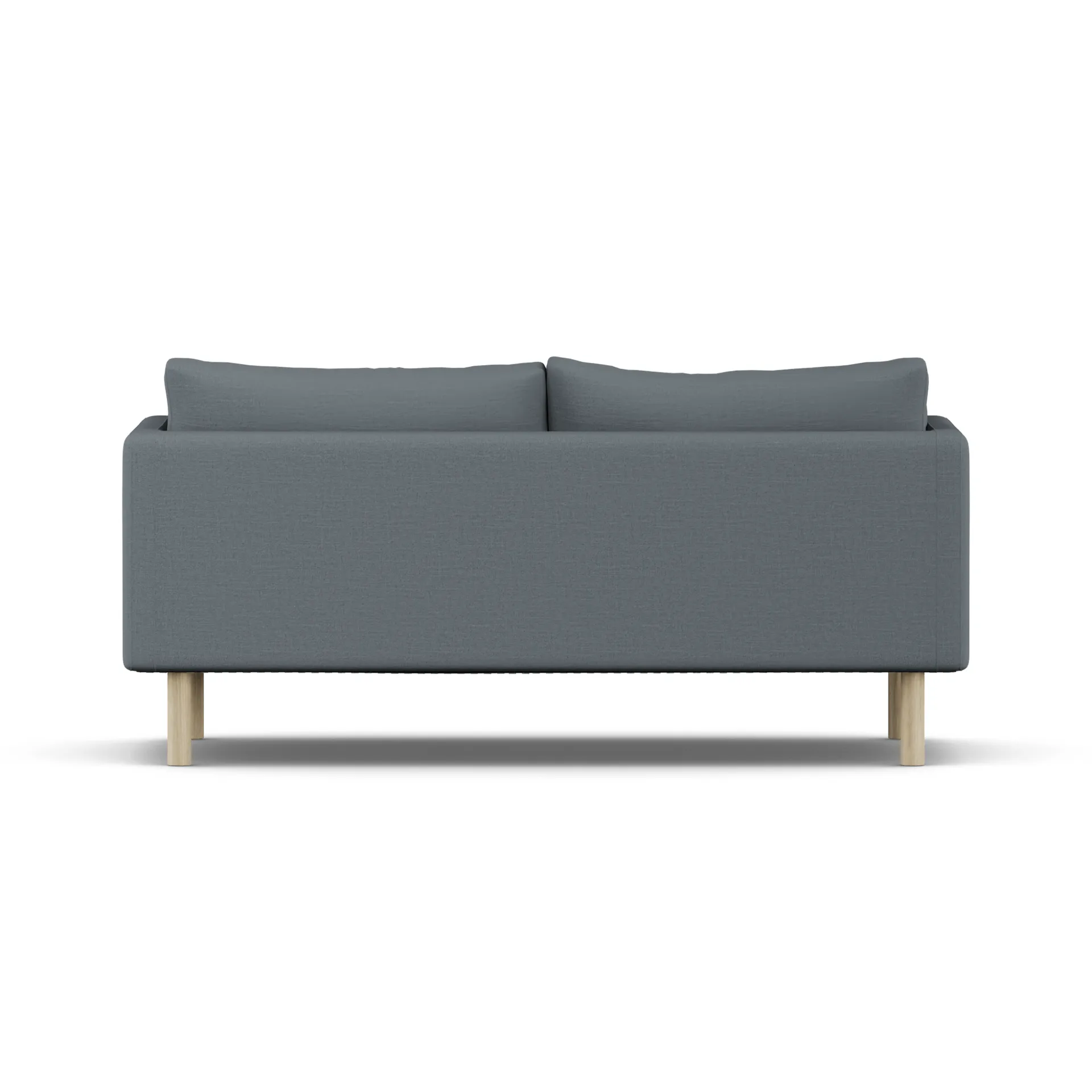 Sofá Linnevik, Same Blue 6678-roble blanco aceitado, 2 plazas, sin faldón 1898
