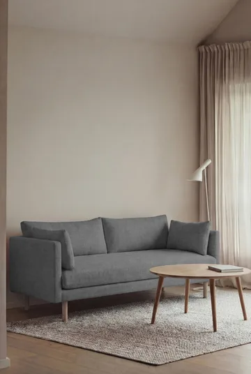 Sofá Linnevik - Same Blue 6678-roble blanco aceitado, 2 plazas, sin faldón - 1898