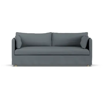 Sofá Linnevik - Same Blue 6678-roble blanco aceitado, 3 plazas, con faldón - 1898