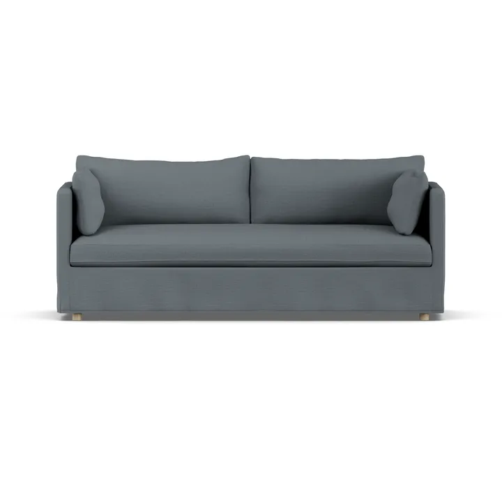 Sofá Linnevik - Same Blue 6678-roble blanco aceitado, 3 plazas, con faldón - 1898