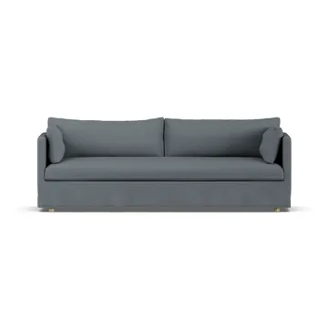 Sofá Linnevik - Same Blue 6678-roble blanco aceitado, 4 plazas, con faldón - 1898