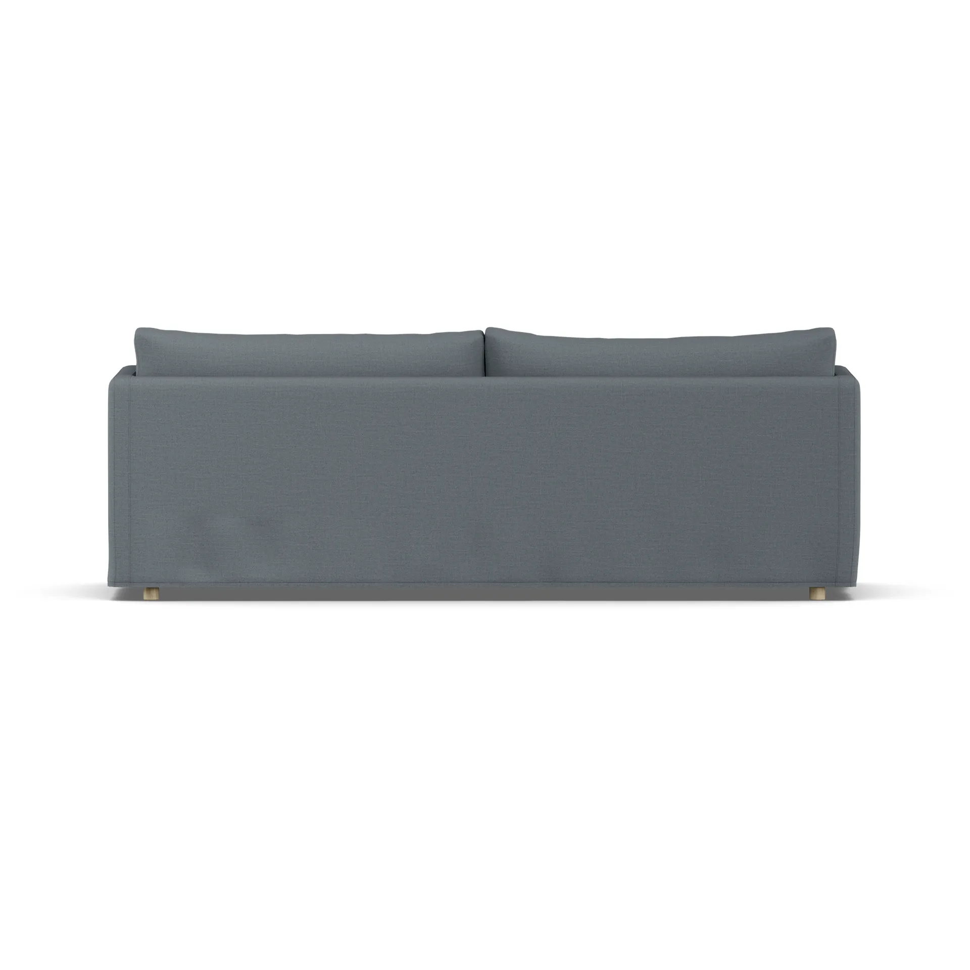 Sofá Linnevik, Same Blue 6678-roble blanco aceitado, 4 plazas, con faldón 1898
